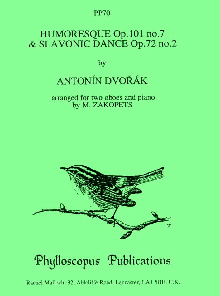 A. Dvorak: Humoresque No. 7 + slaischer<br>Tanz No.2 - für 2 Oboen + Klavier