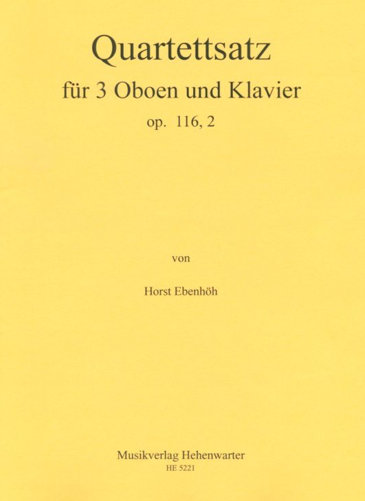 H. Ebenhh(*1930): Quartettsatz<br>op. 116/2 - fr 3 Oboen + Klavier