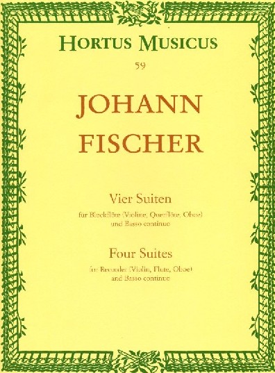 Joh. Fischer: Vier Suiten fr<br>Blockflte(Oboe) + BC