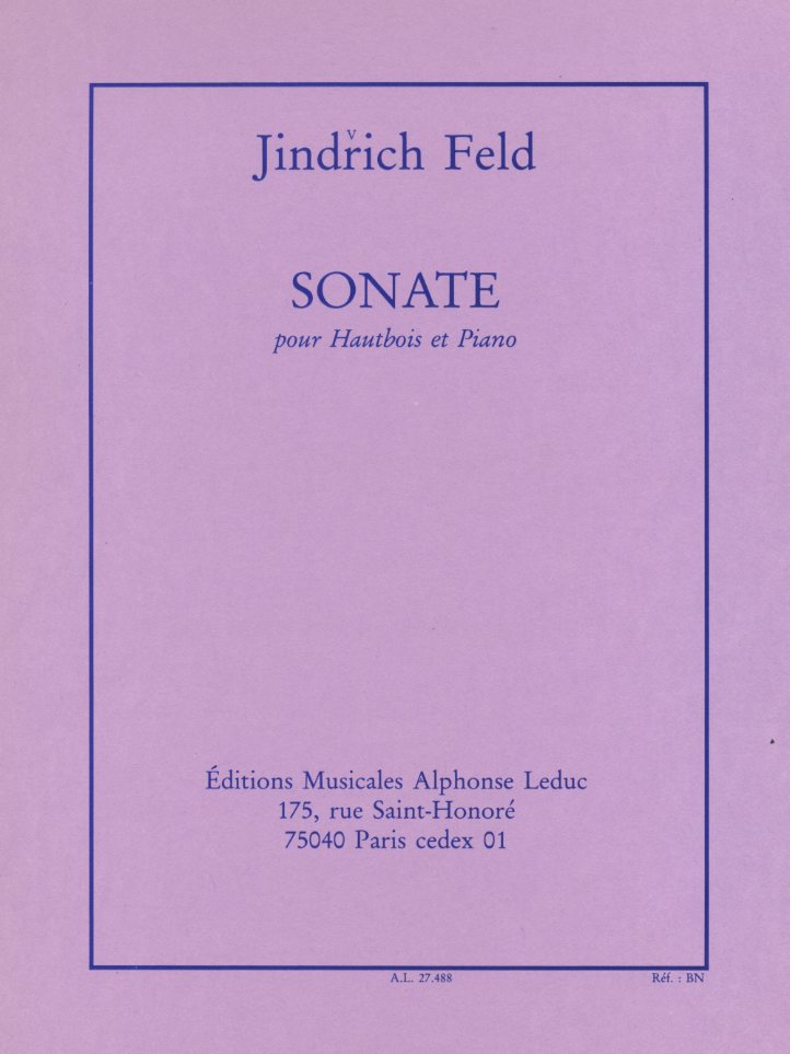 J. Feld(*1925): Sonate pour<br>Hautbois et Piano
