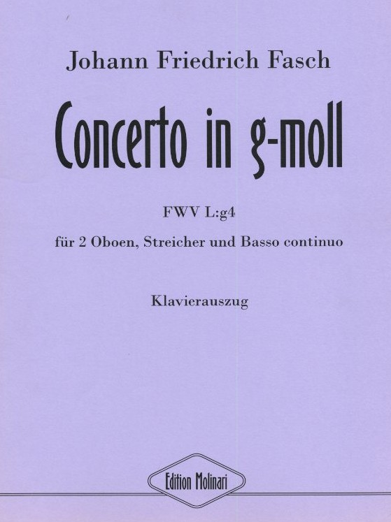 Joh.Fr. Fasch: Concerto g-moll<br>fr 2 Oboen, Streicher + BC - KA
