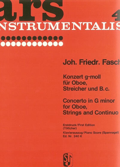 Joh.Fr. Fasch: Koncert g-moll<br>für Oboe, Streicher + BC - KA