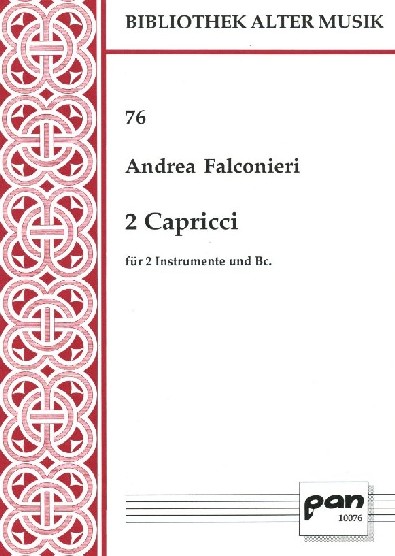 A. Falconieri: 2 Capricci - fr<br>2 Instrumente + BC