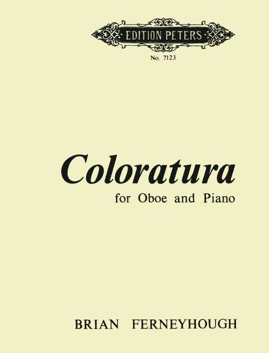 B. Fernyhough(*1943): &acute;Coloratura&acute;<br>für Oboe + Klavier
