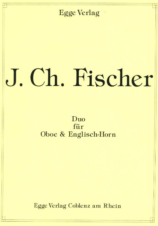 J.Ch. Fischer: Duo für Oboe und<br>Engl. Horn