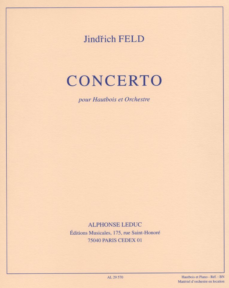 J. Feld(*1925): Konzert für<br>Oboe + Orchester - KA