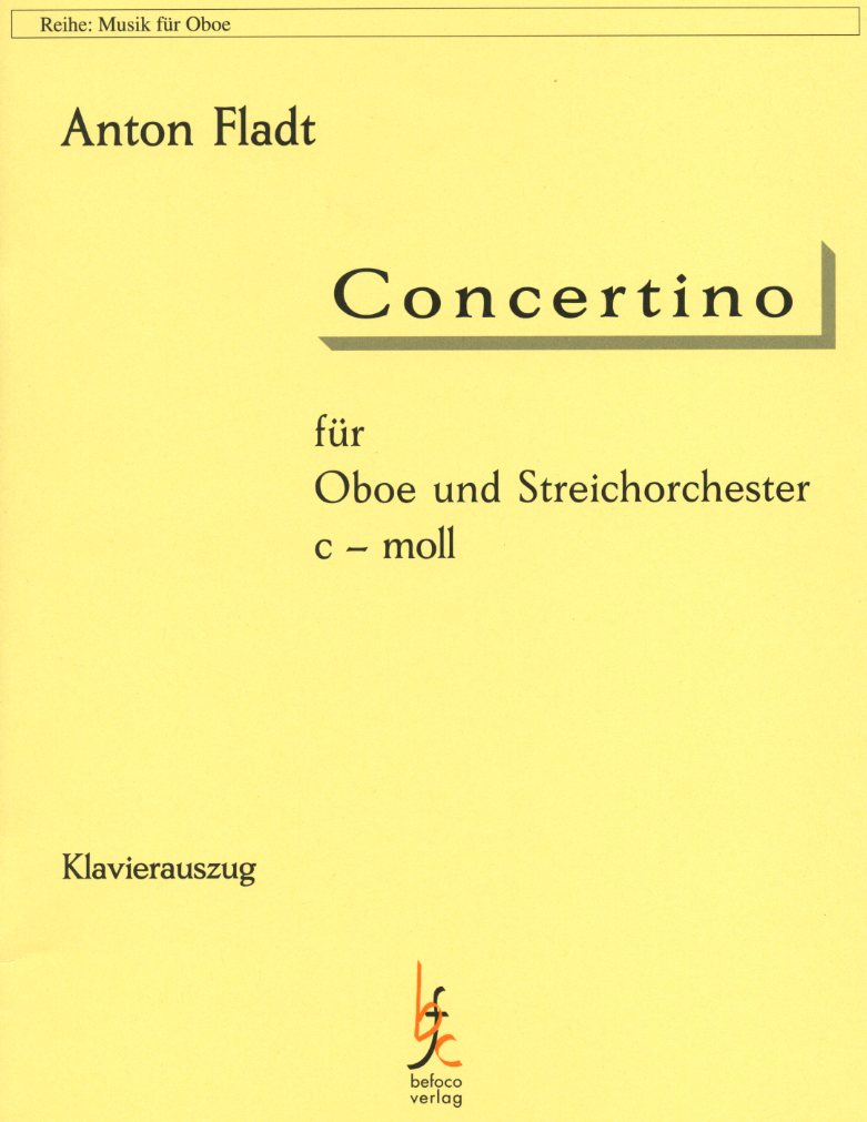 A. Fladt: Concertino c-moll<br>für Oboe + Streicher - KA