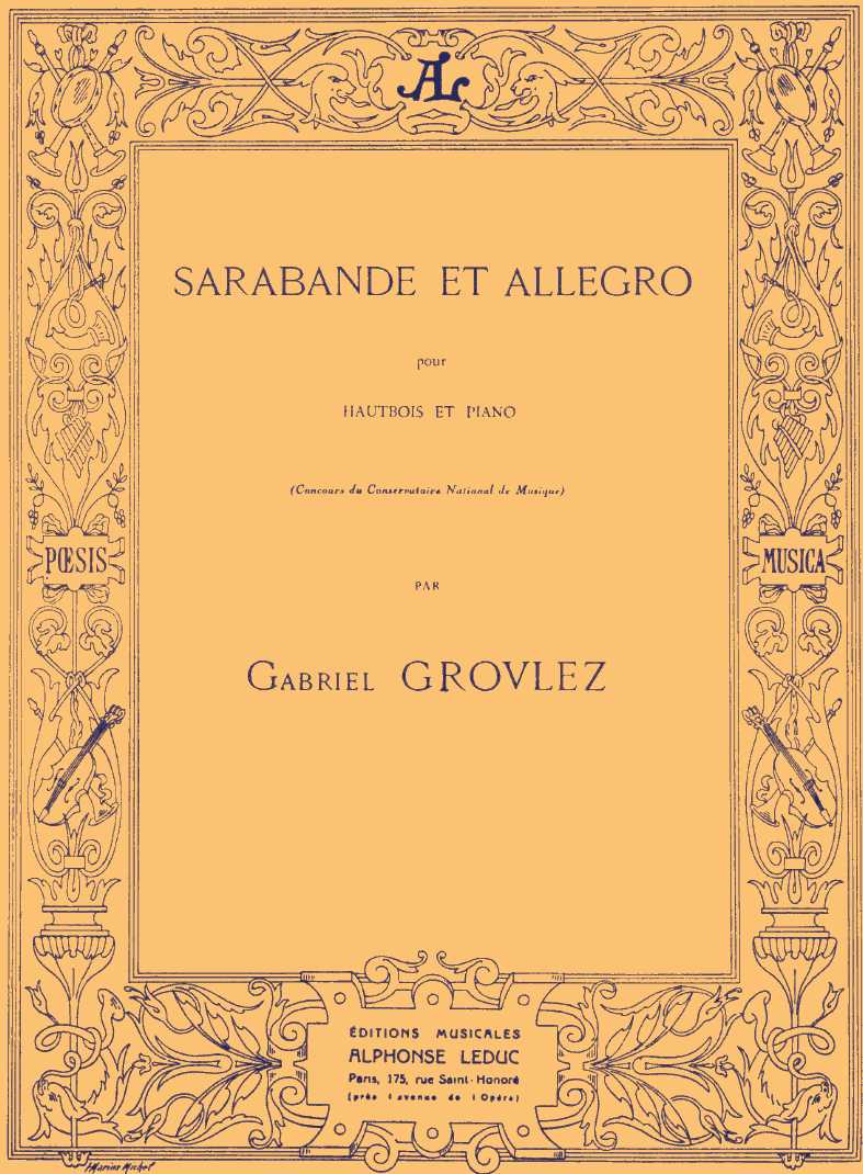 G. Grovlez: &acute;Sarabande et Allegro&acute;<br>pour Hautbois et Piano