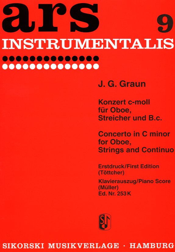 J.G. Graun: Konzert c-moll fr Oboe,<br>Streicher + BC - KA