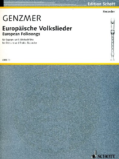 H. Genzmer: Europäische Volkslieder<br>Duett für Sopran-od. Abfl (od. Oboe)