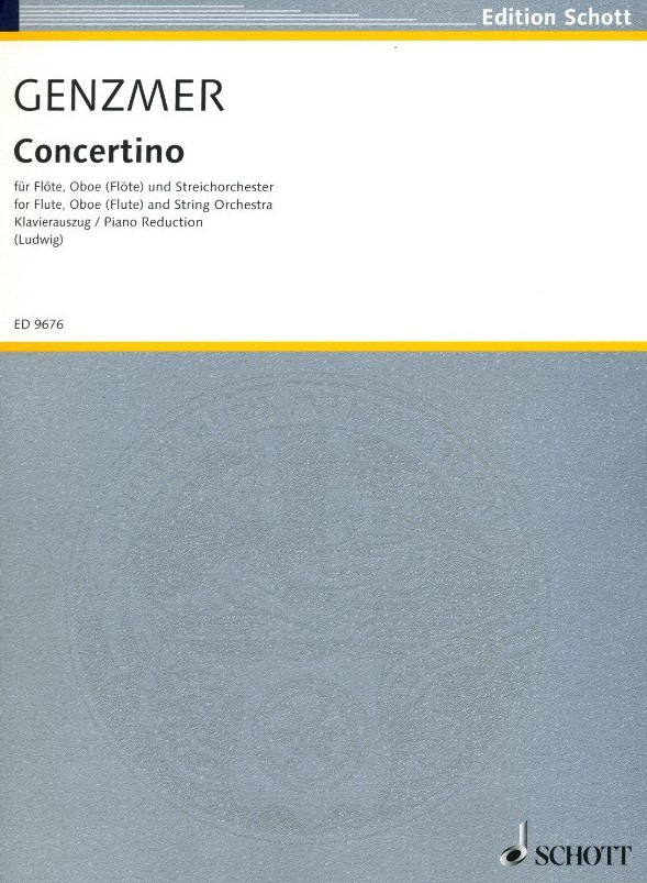 H. Genzmer(*1909): Concertino für Flöte,<br>Oboe und Streichorchester - KA