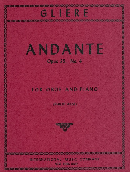 R. Gliere: Andante op. 35/4<br>fr Oboe + Klavier