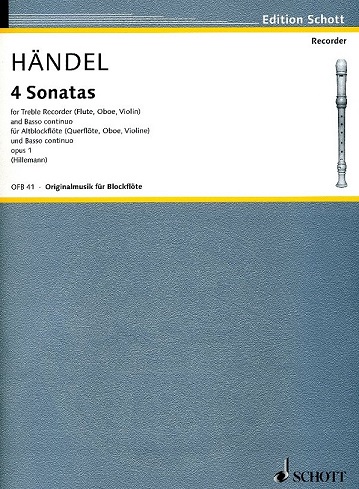 G.Fr. Hndel: 4 Sonaten fr<br>Oboe(Blochflte)+BC op. 1/no. 2,4,7,11