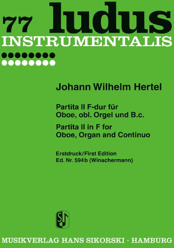 J.W. Hertel: Partita II F-Dur<br>fr Oboe, Orgel + BC