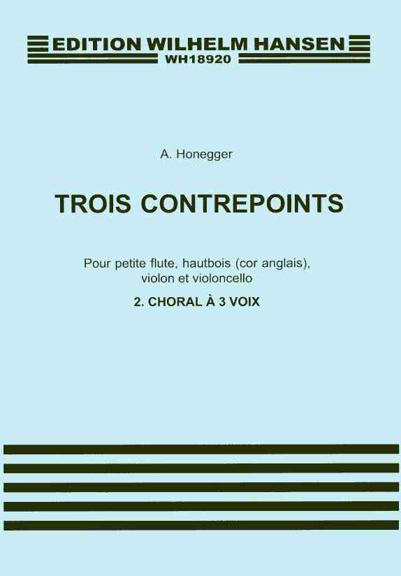 A. Honegger: Trois Contrepoints no. 2<br>für Engl. Horn, Viola, Cello