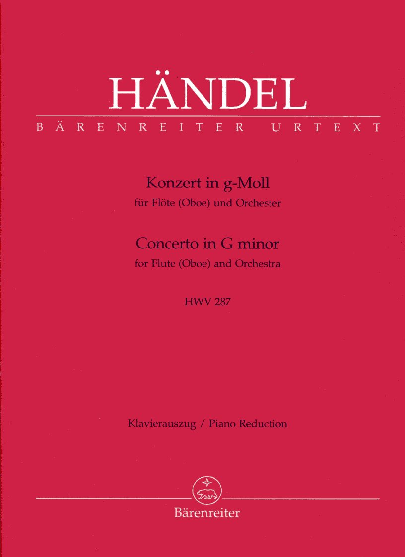 G.Fr. Hndel: Konzert 3 g-moll HWV 287<br>Oboe(Fl.)+Streichorch. - KA /Brenreiter