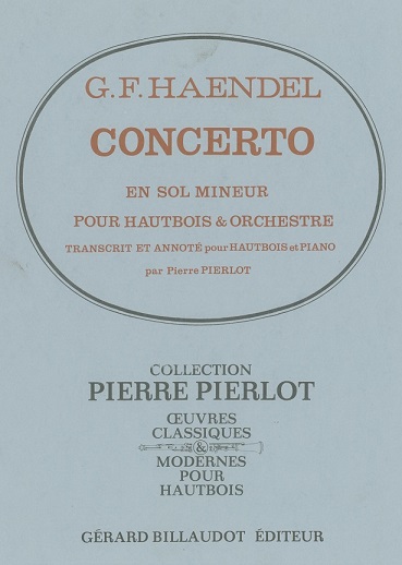 G.Fr. Hndel: Konzert 3 g-moll<br>Oboe + Streichorch. - KA (Billaudot)