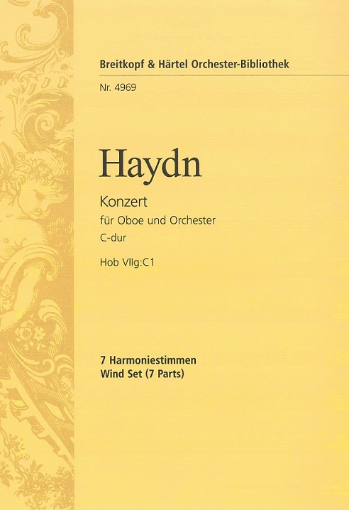 Haydn: Konzert C-Dur Oboe + Orchester<br>Stimmen Harmonie + Pauke