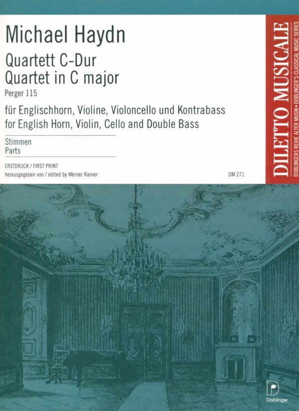 J.M. Haydn: Quartett Cur / Engl. Horn +<br>Violine, V.cello + Kontrabaß - Stimmen