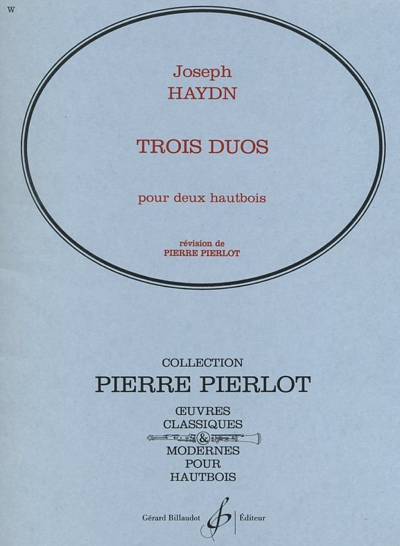 J. Haydn: 3 Duos<br>für 2 Oboen / Billaudot