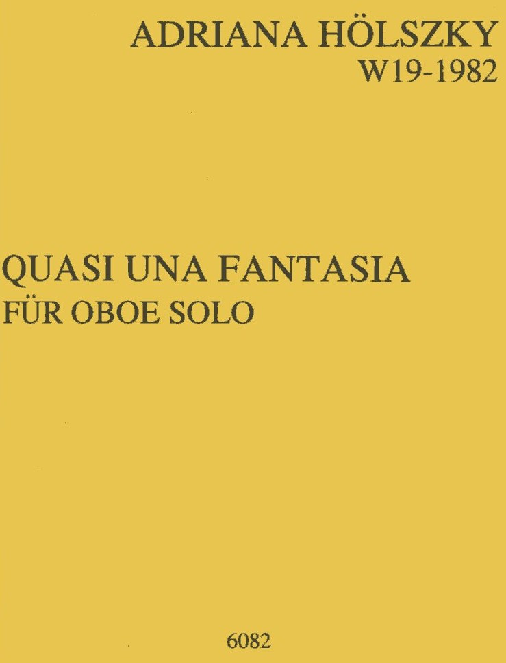 A. Hölsky(*1953): &acute;Quasi una fantasia I&acute;<br>für Oboe (1982)