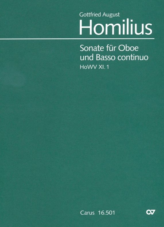 G.A. Homilius(1714-85): Sonate<br>F-Dur fr Oboe + BC /HoWV XI 1