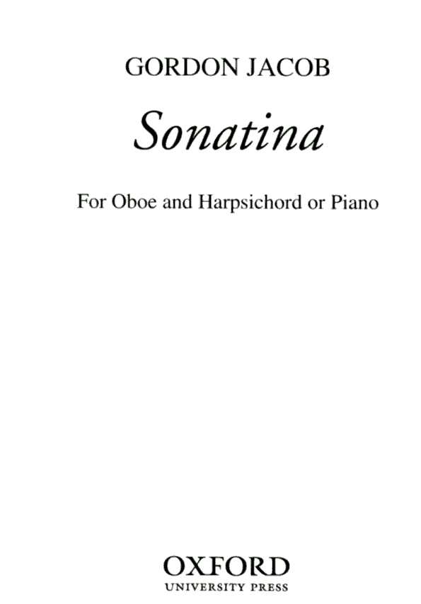 G. Jacob: Sonatine fr<br>Oboe + Klavier (Cembalo)