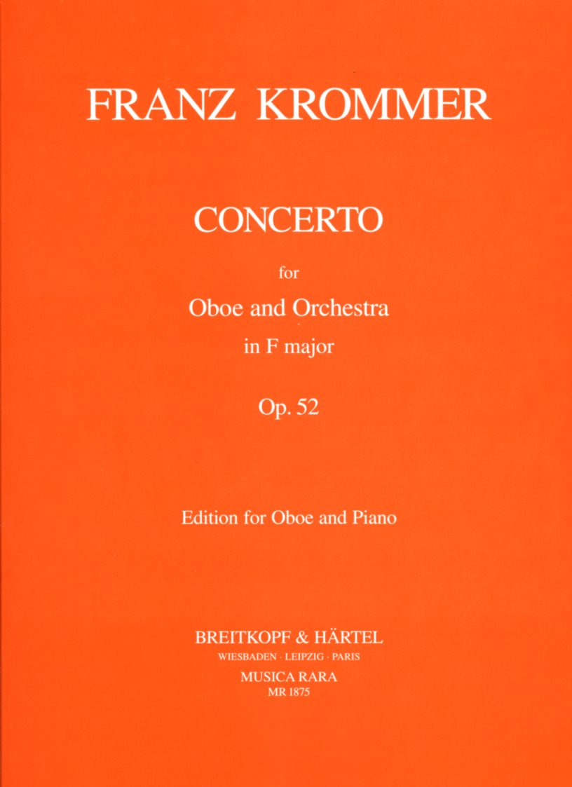 F. Krommer: Konzert F-Dur op. 52 für<br>Oboe + Orch. - KA / Musica Rara