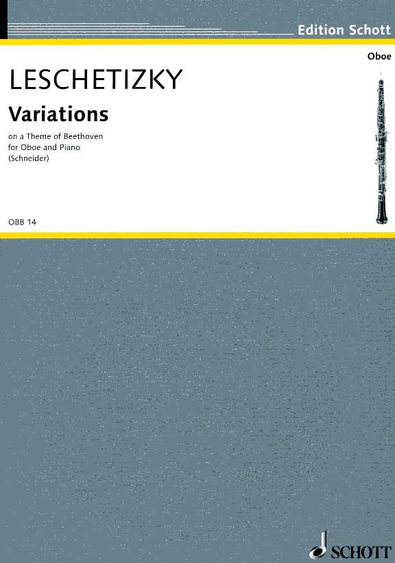 Th. Leschetitzki: Variationen ber<br>ein Thema von Beethoven - Oboe + Klavier