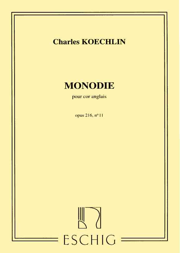 Ch. Koechlin: Monodie op. 216/11<br>Engl. Horn solo