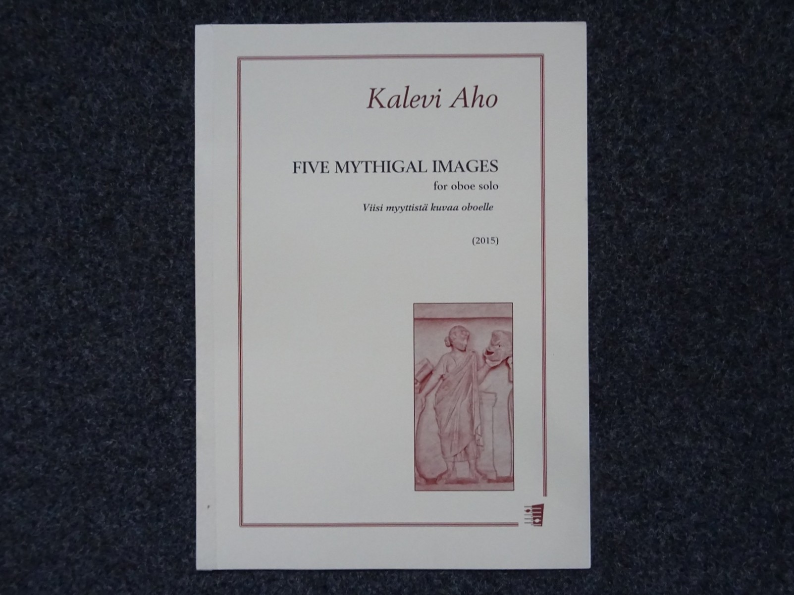 K. Aho(*1949): Five Mythical<br>Images - f�r Oboe Solo