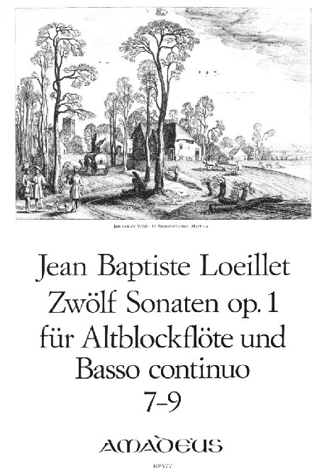 J.B. Loeillet: 12 Sonaten für<br>Altblockflöte (Oboe) + BC op. 1 Heft 3