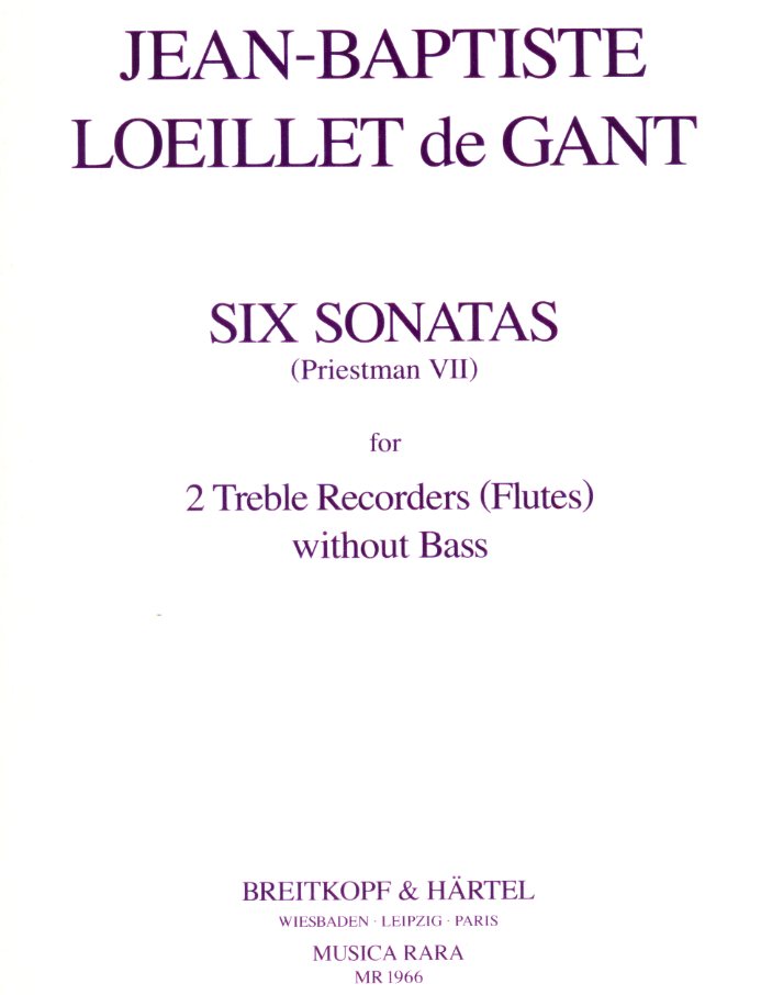 J.B. Loeillet d Gant: 6 Sonaten<br>fr 2 Altblockflten (ohne Ba)