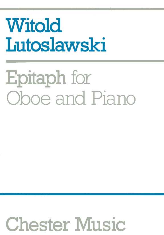 W. Lutoslawski: Epitaph fr Oboe<br>+ Klavier