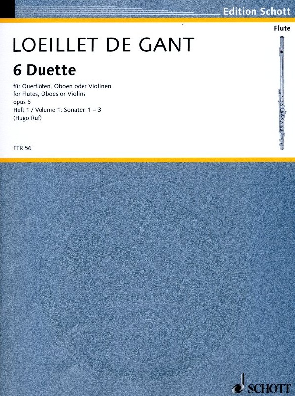 J.B. Loeillet: Sechs Duette op. 5<br>fr 2 Oboen/Querflten Bd 1