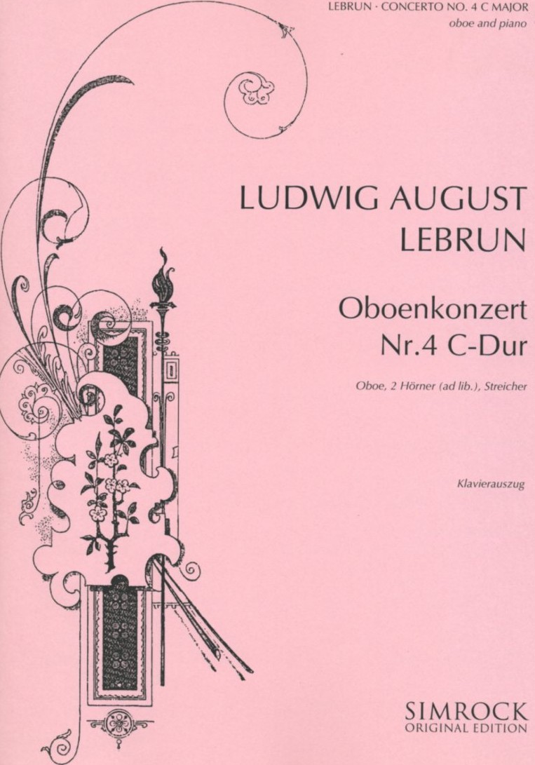 Lebrun: Konzert No. 4 C - Dur<br>fr Oboe + Orchester - KA