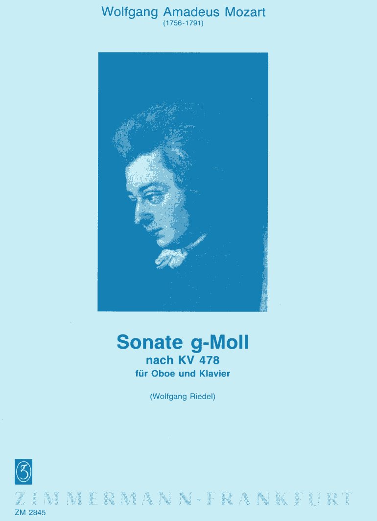 W.A. Mozart: Sonate g-moll Oboe+Klavier<br>nach KV 478 - bearb. Schoppmann/Riedel