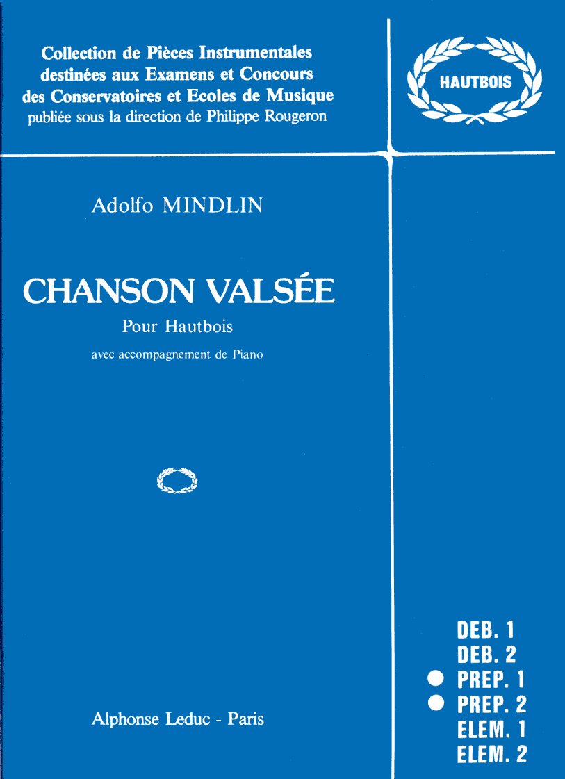 A. Mindlin: Chanson Valsée für<br>Oboe + Klavier