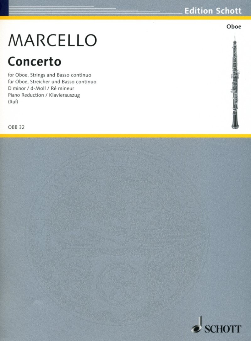 A. Marcello: Konzert d-moll für Oboe +<br>Streicher - KA / Herausgeber H. Ruf