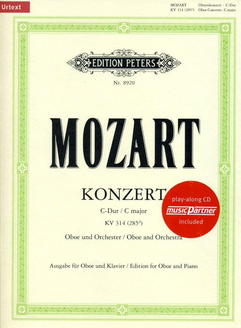 W.A. Mozart: Konzert C-Dur fr<br>Oboe +Orch.  /KA+ CD-Begleitung
