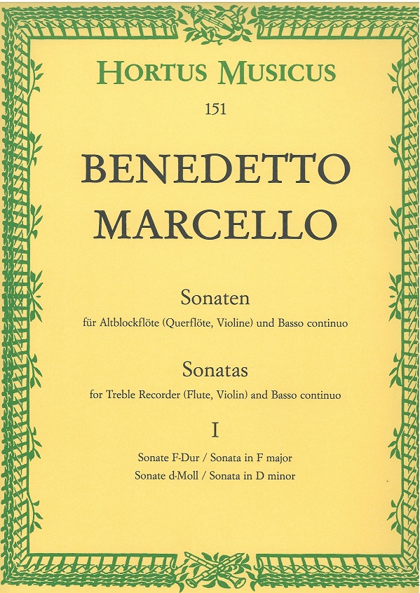B. Marcello: Sonaten op. 2<br>Bd. 1 - fr Oboe (Fl/Violine) + BC