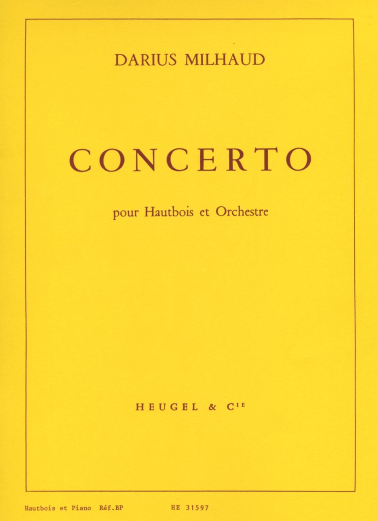 D. Milhaud: Concerto fr Oboe<br>+ Orchester - KA
