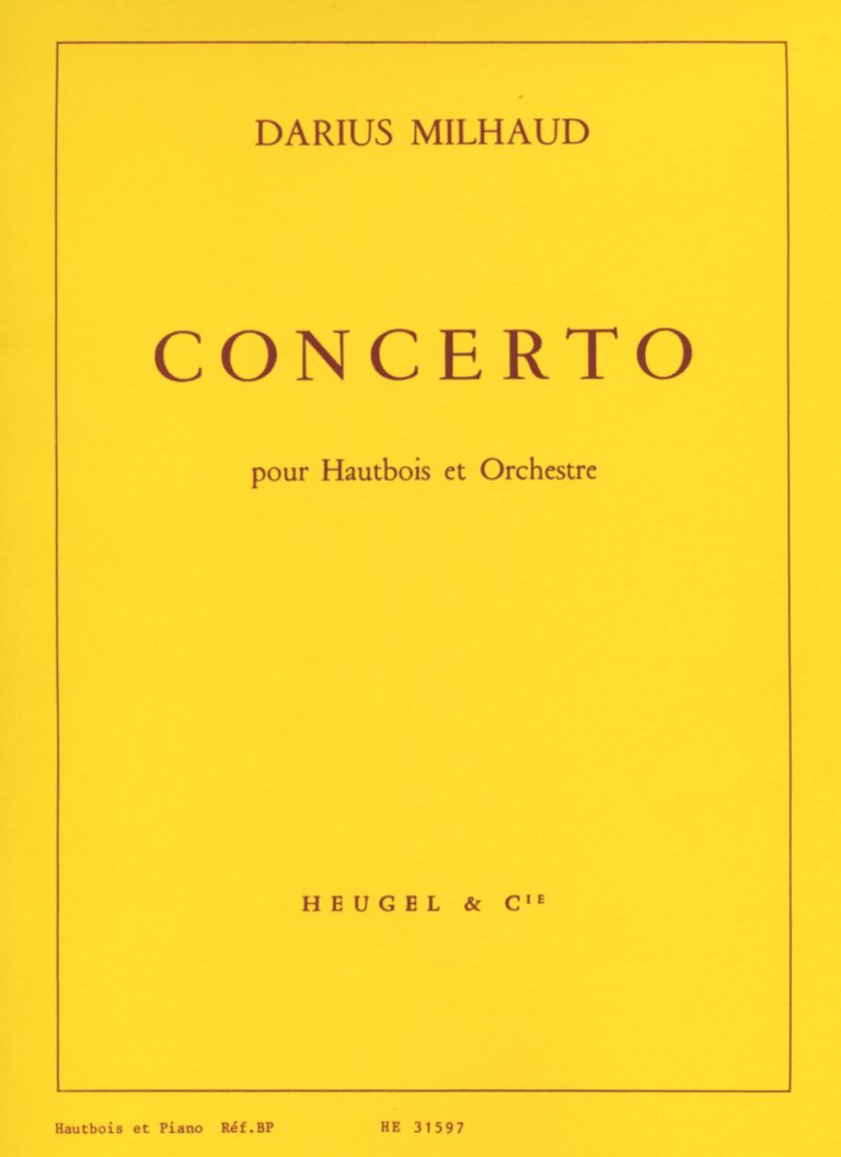 D. Milhaud: Concerto fr Oboe<br>+ Orchester - KA