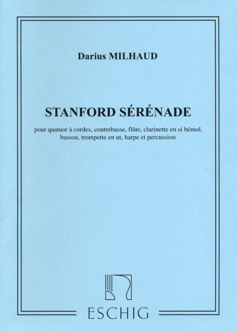 D. Milhaud: Stanford Serenade für Oboe<br>Oboe + Elf Instrumente - Stimmen
