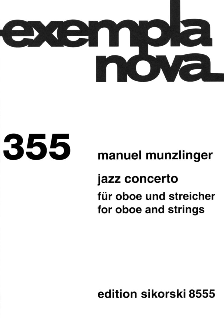 M. Munzlinger: Jazz Concerto<br>für Oboe + Streicher - Partitur