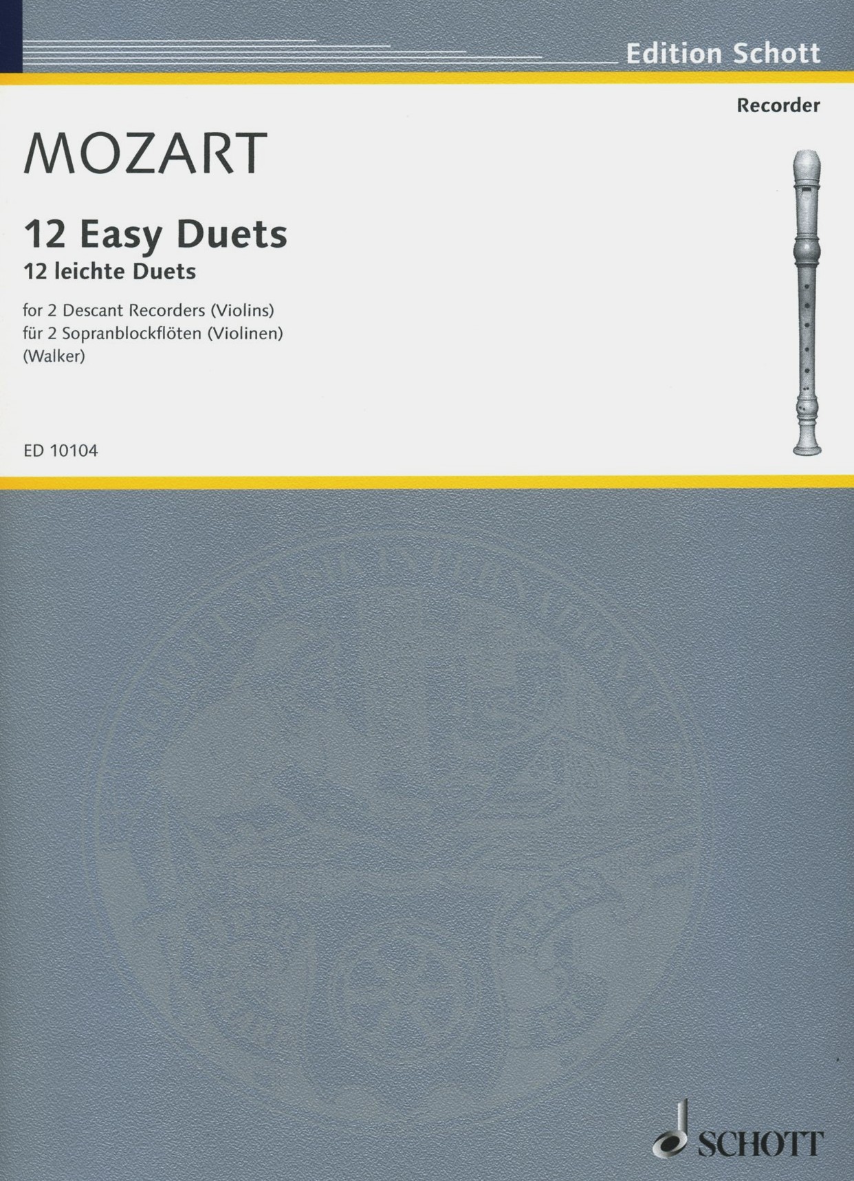W.A.Mozart: 12 leichte Duette KV 487<br>für 2 Oboen (Vl. Flöte)