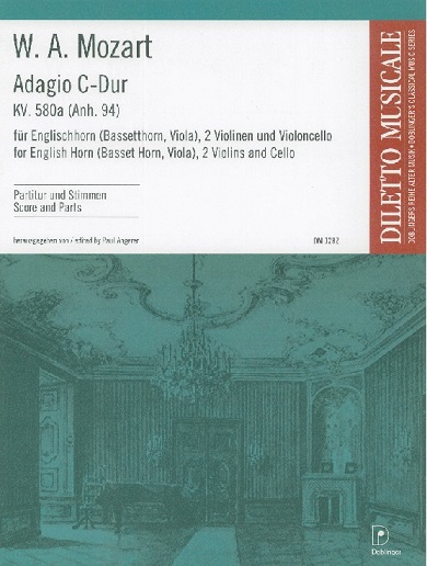 W.A. Mozart: Adagio - KV 580a<br>fr Engl. Horn, 2 Violinen+Cello /Doblin