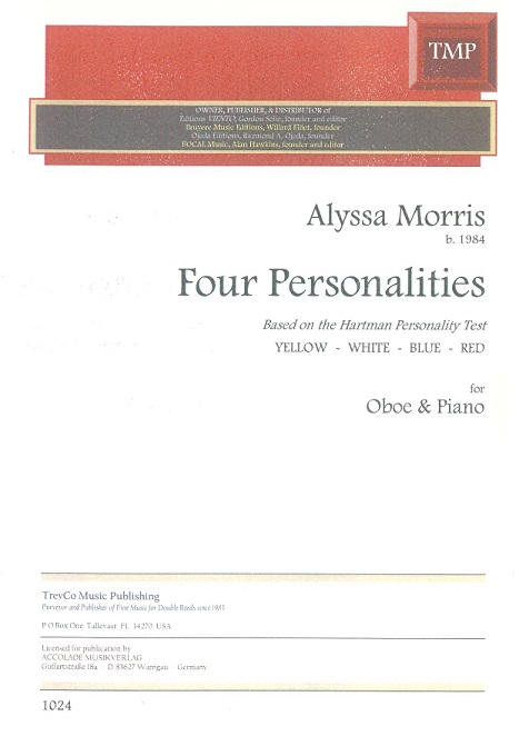 A. Morris(*1984): Four Personalities<br>Oboe + Klavier (IDRS-Wettbewerb 2018)