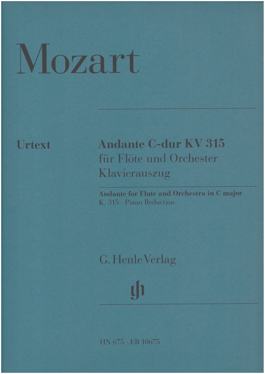 W.A. Mozart: Andante C-Cur KV 315<br>für Flöte (Oboe) - Urtext -Henle