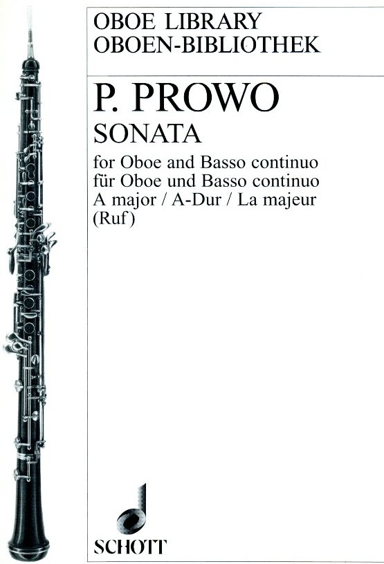 P. Prowo: Sonata A-Dur Oboe + BC<br>Herausgeber: H. Ruf